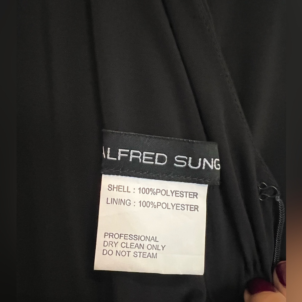 Alfred Sung Jersey & Mikado A-Line Gown - NWT - Picture 5 of 7